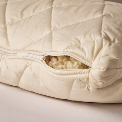 Organic Washable Wool Pillow - Kingsize