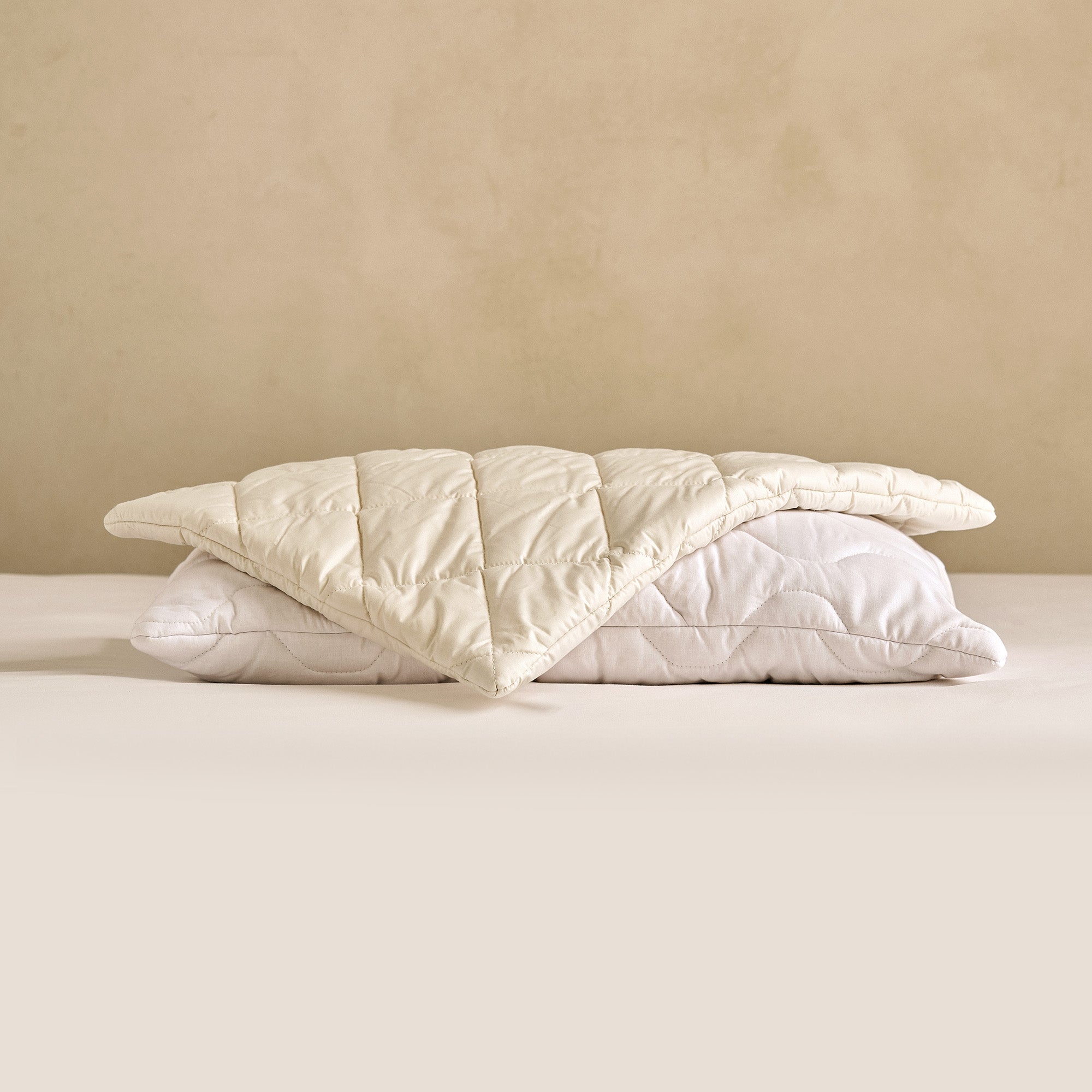 Organic Washable Quilted Wool Pillow Cover - Zipped
