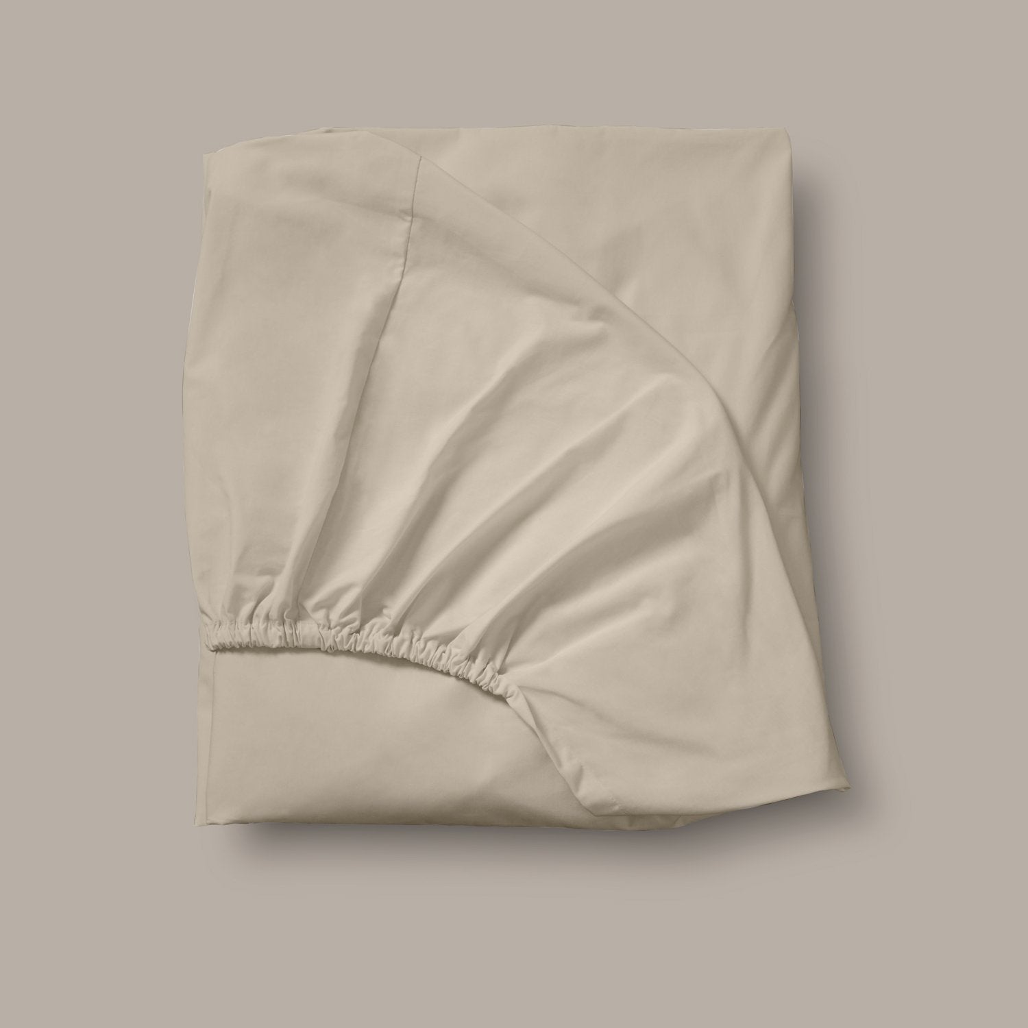 Product image of Arinta Organic Cotton Fitted Sheet - Almond by Woolroom – premium organic cotton bedding