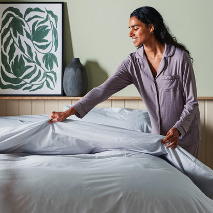 Ensemble de linge de lit en coton biologique Arinta - Earl Grey