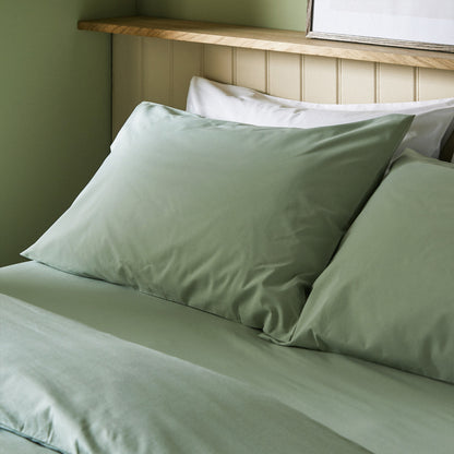 Lot de 2 draps en coton bio Arinta - Pistache