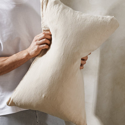 Mariana Linen Blend Pillow Case Sand Woolroom - Main Image