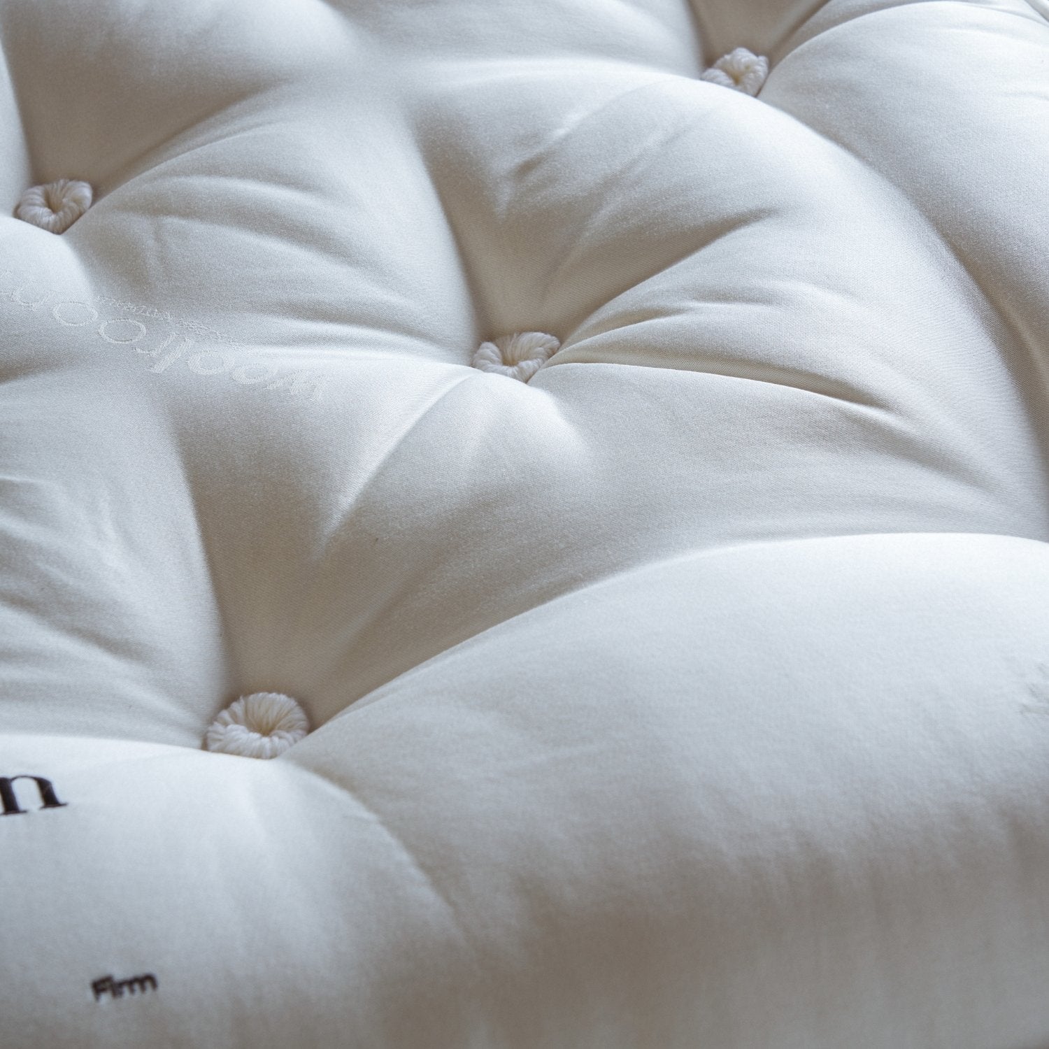 Close-up of Rodmarton Pillowtop Wool Mattress by Woolroom – sustainable wool mattresses 