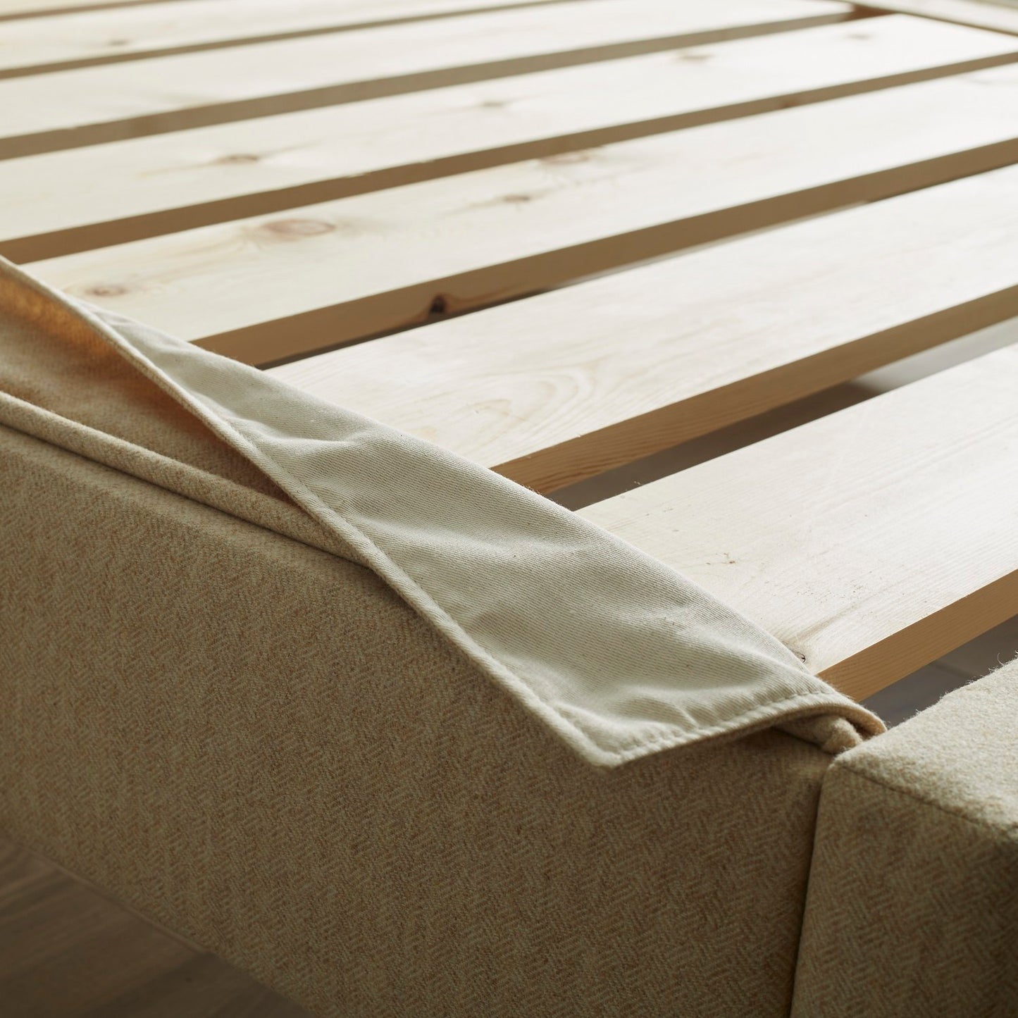Amelia Upholstered Bedstead – natural bedsteads by Woolroom