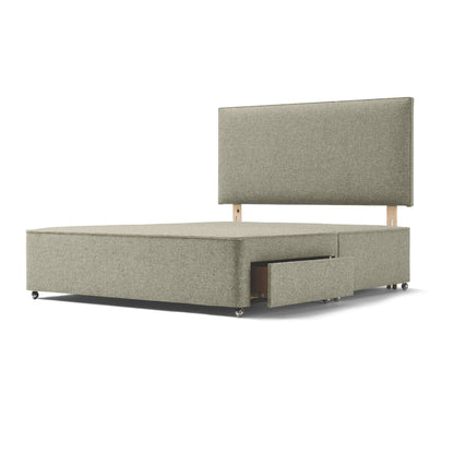 Chartwell Upholstered Divan - Light Grey – natural beds and mattresses by Woolroom