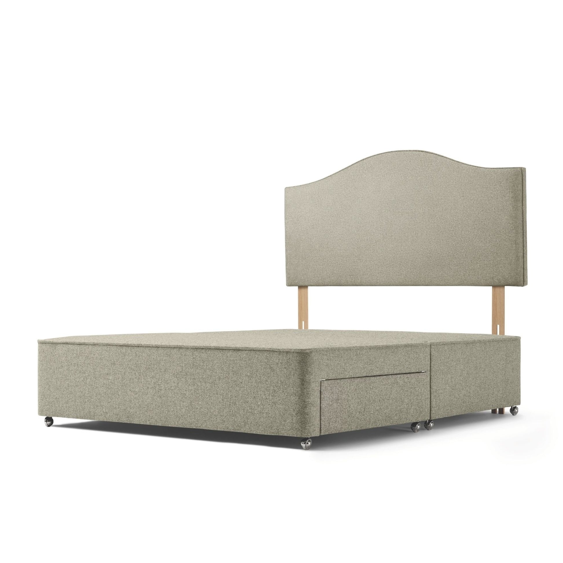 Hidcote Strutted Headboard - Hemlock from Woolroom – natural headboards for better sleep