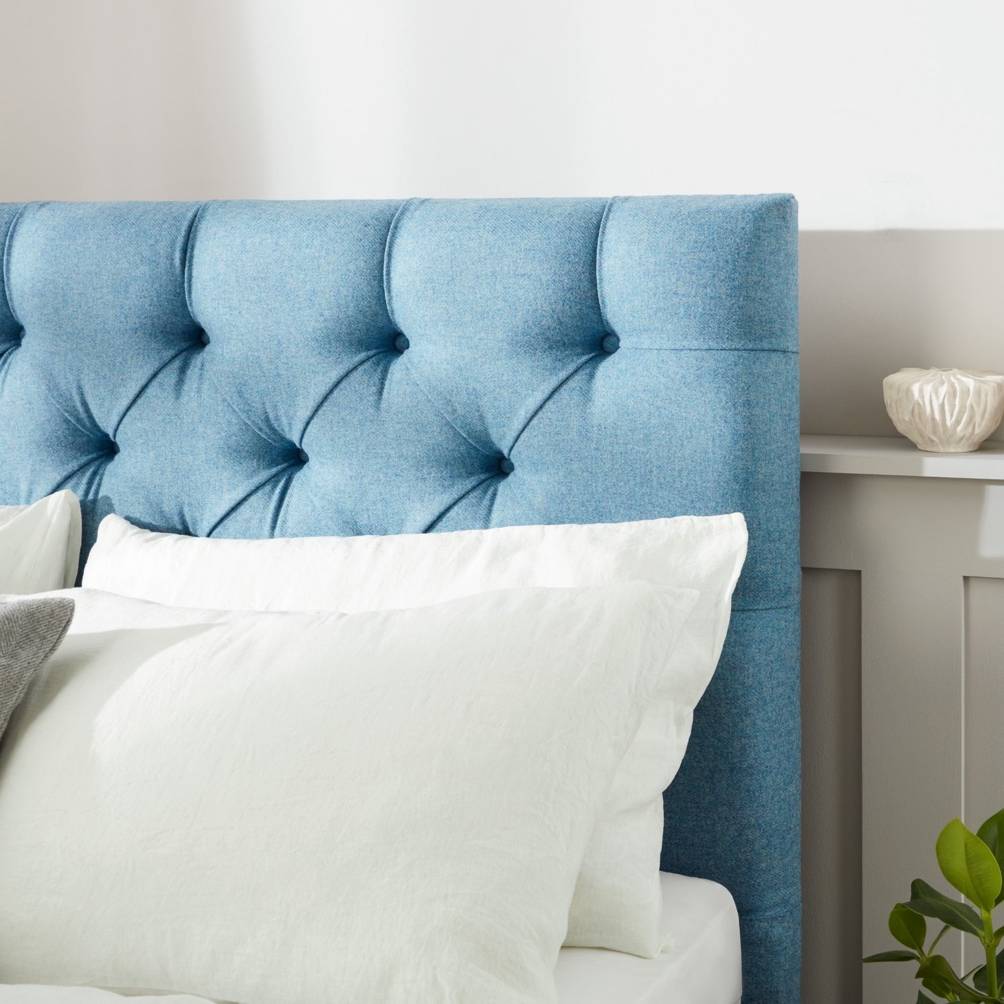 Product image of Nuffield Floor Standing Headboard - Light Grey by Woolroom – premium headboards