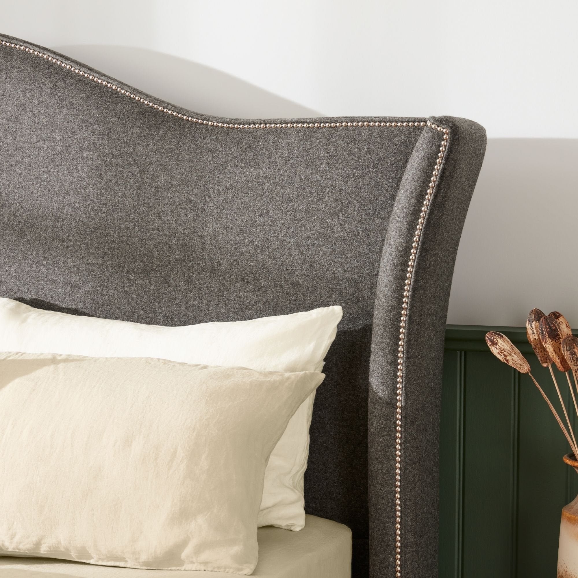 Product image of Stoneywell Floor Standing Headboard - Light Grey by Woolroom – premium headboards