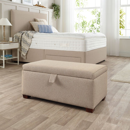 Product image of Ottoman Storage Box - Walnut by Woolroom – premium ottoman-storage