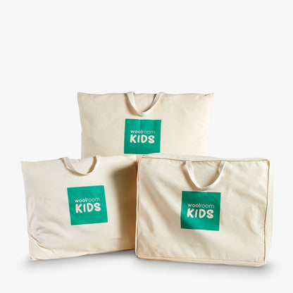 Woolroom Deluxe Washable Wool Kids Cot Pillow - Baby Pillow 40x60cms – crafted from natural materials for comfort