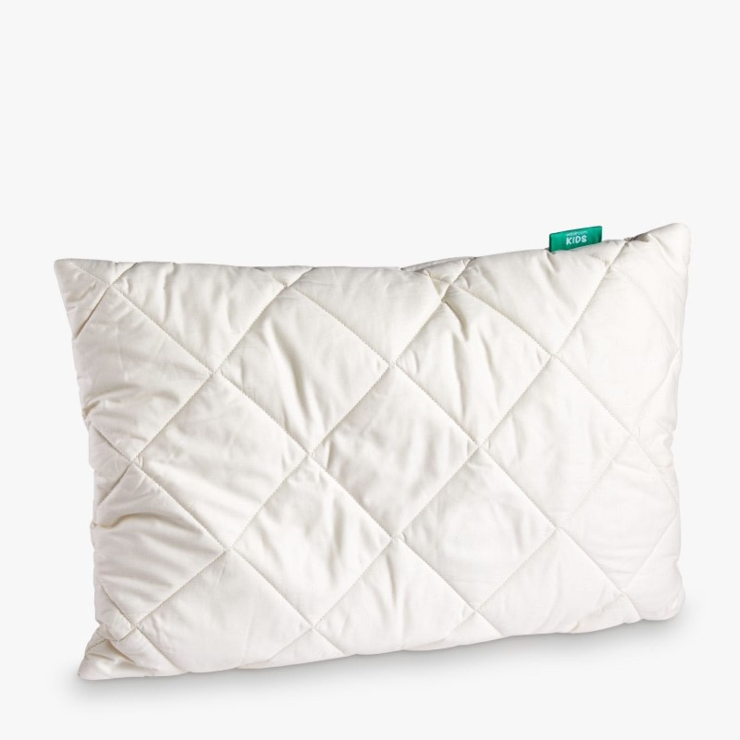 A Woolroom Organic Washable Wool Baby/Travel Pillow which is smaller in size without a pillowcase against a white background.