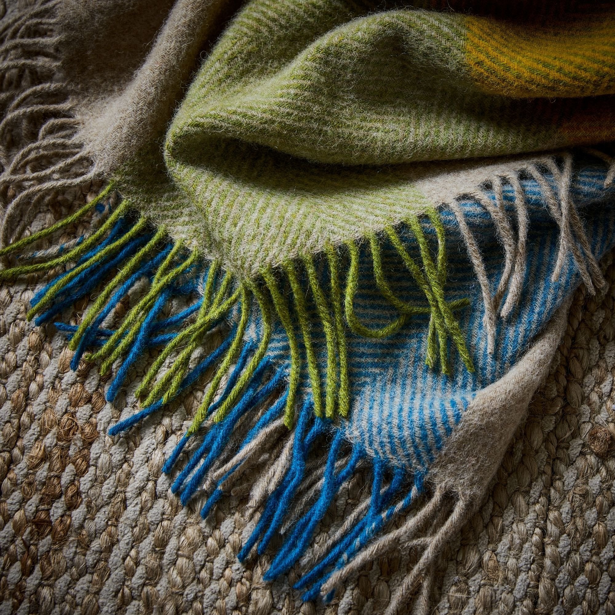Product image of Harland Shetland Wool Throw - Multi by Woolroom – premium wool throws