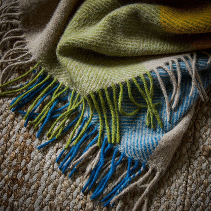 Product image of Harland Shetland Wool Throw - Multi by Woolroom – premium wool throws