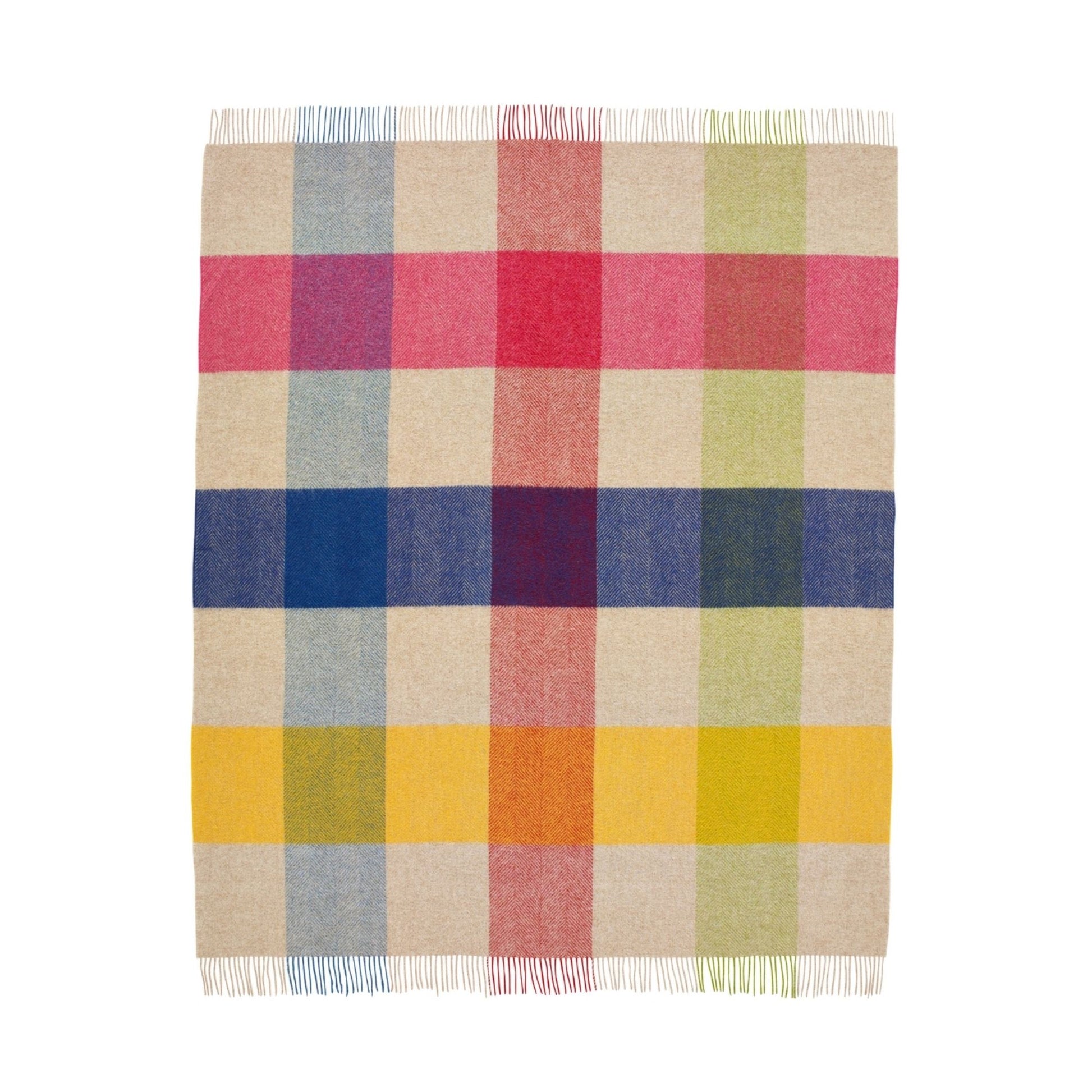 Woolroom Harland Shetland Wool Throw - Multi – crafted from natural materials for comfort