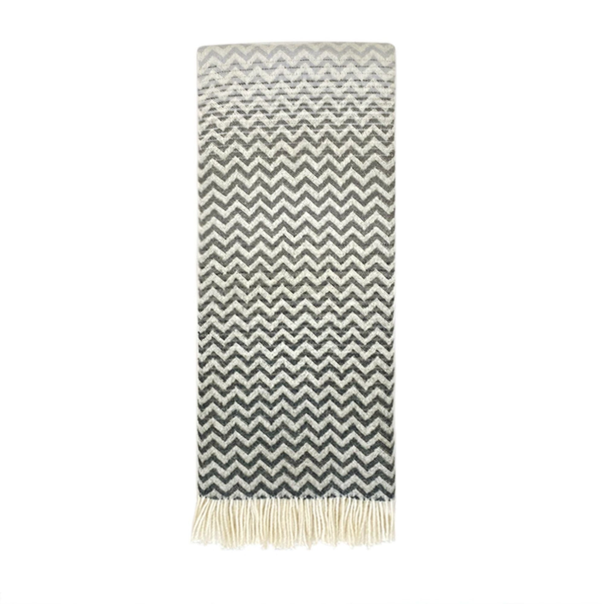 Product image of Woolroom Astrid Gradient Pure New Wool Throw - Grey by Woolroom – premium wool throws