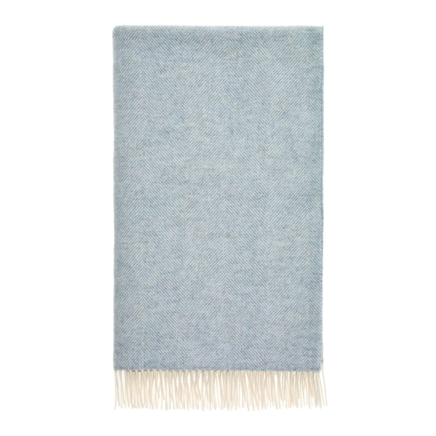 Product image of Herringbone Shetland Wool Throw - Duck Egg by Woolroom – premium wool throws