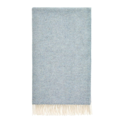 Product image of Herringbone Shetland Wool Throw - Duck Egg by Woolroom – premium wool throws