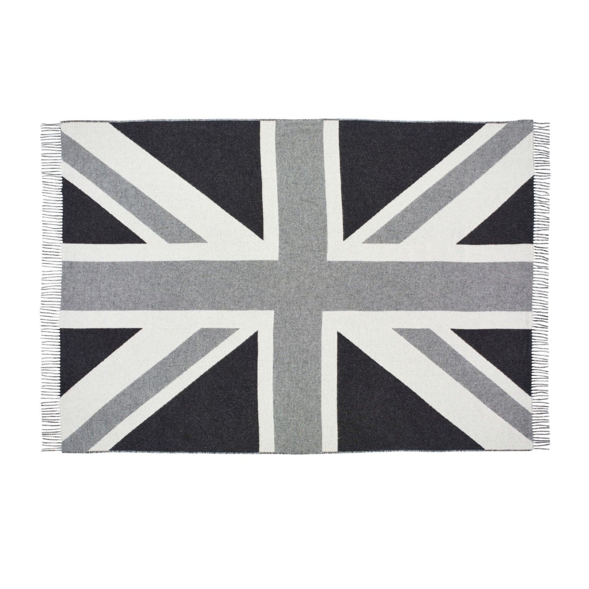 Product image of Woolroom Union Jack  Merino Throw - Grey by Woolroom – premium wool throws