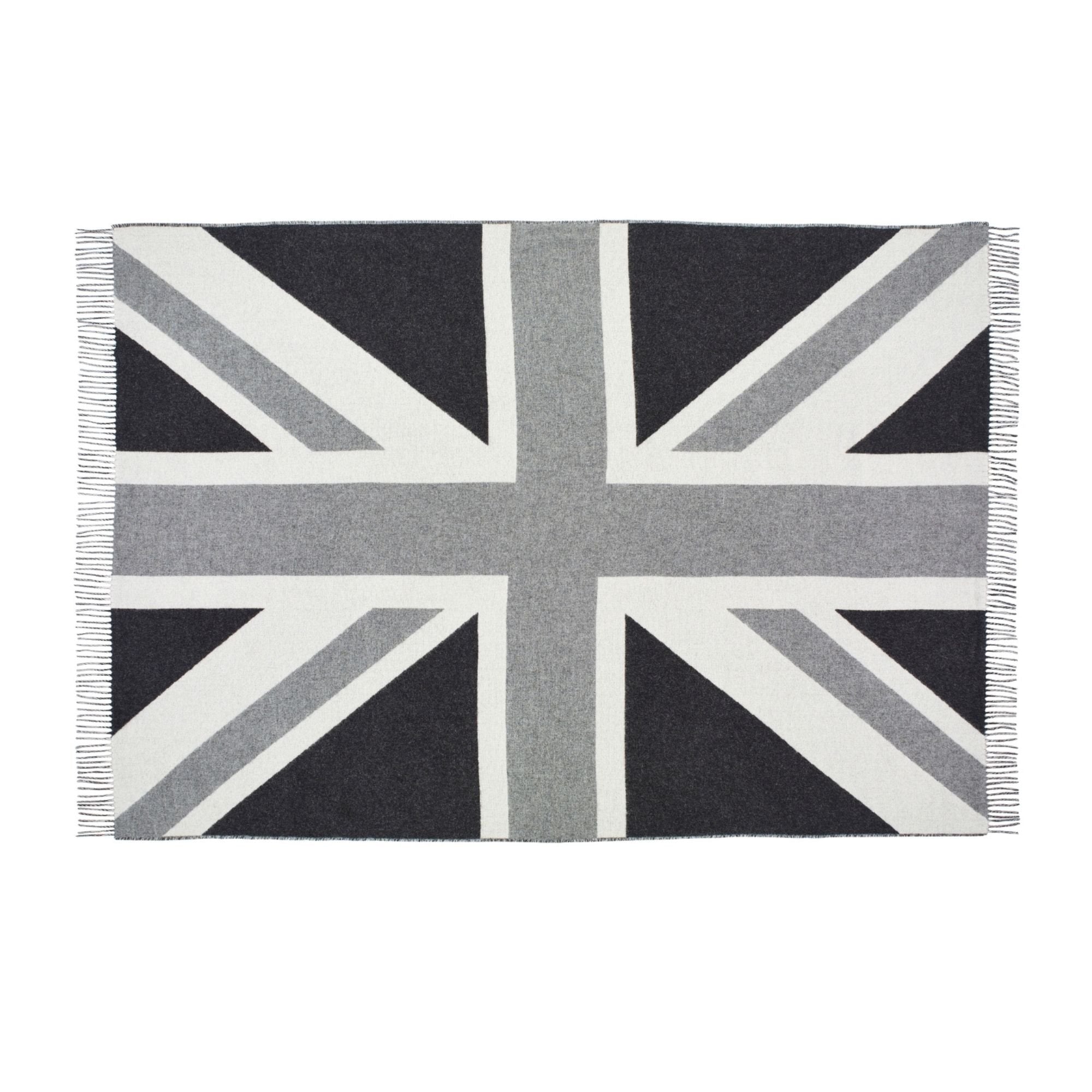 Product image of Woolroom Union Jack  Merino Throw - Grey by Woolroom – premium wool throws