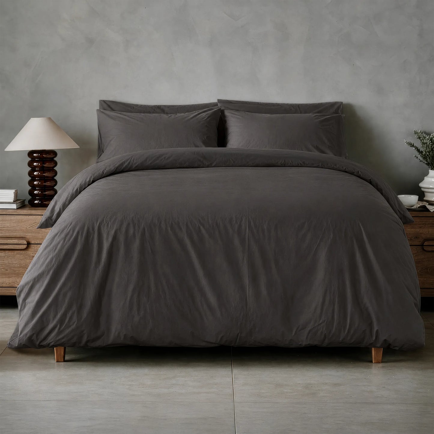 Arinta Organic Cotton Linen Bundle - Charcoal