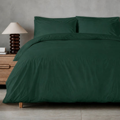 Arinta Organic Cotton Duvet Set - Forest Green