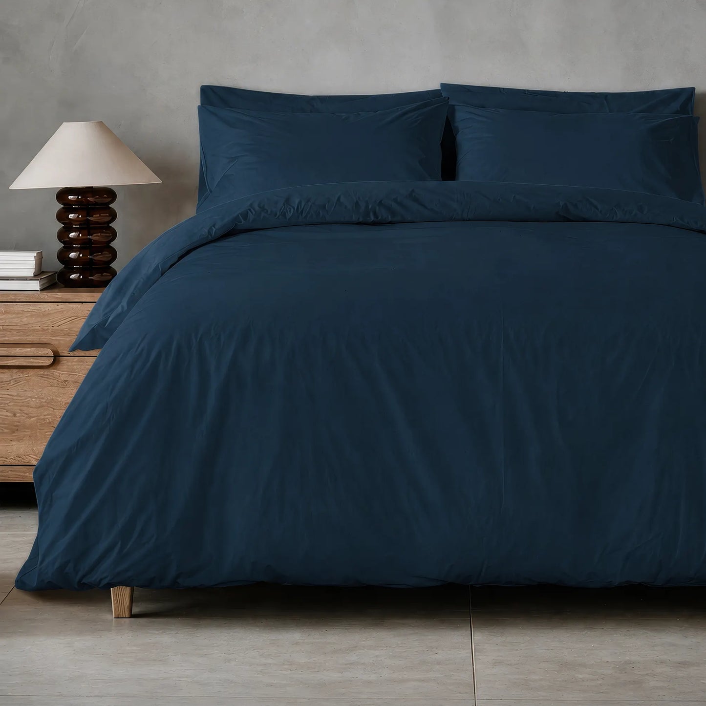 Arinta Organic Cotton Duvet Set - Midnight Blue