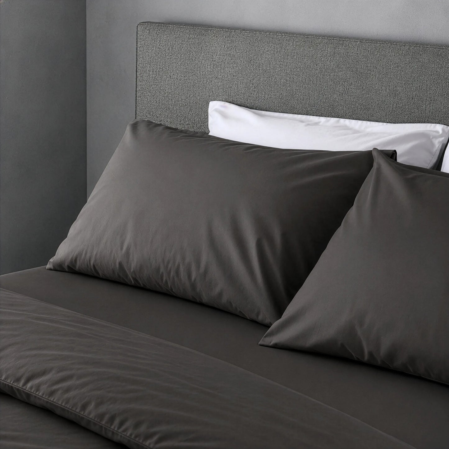 Arinta Organic Cotton Pillowcase - Charcoal