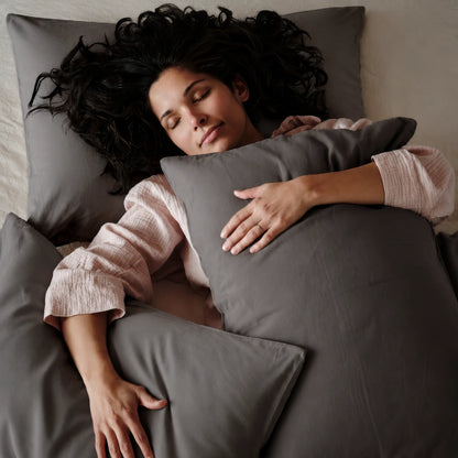 Arinta Organic Cotton Pillowcase - Charcoal