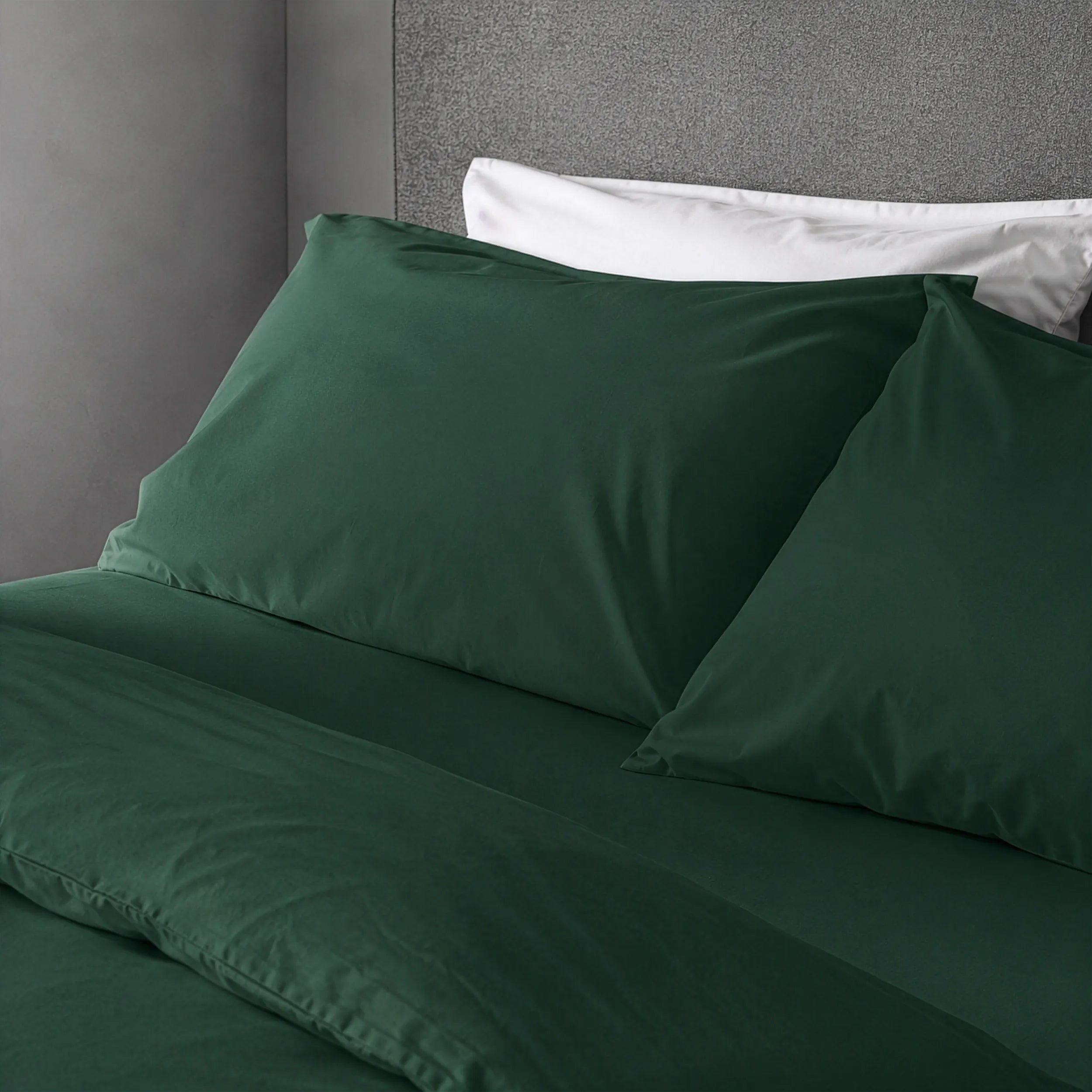 Arinta Organic Cotton Duvet Set - Forest Green