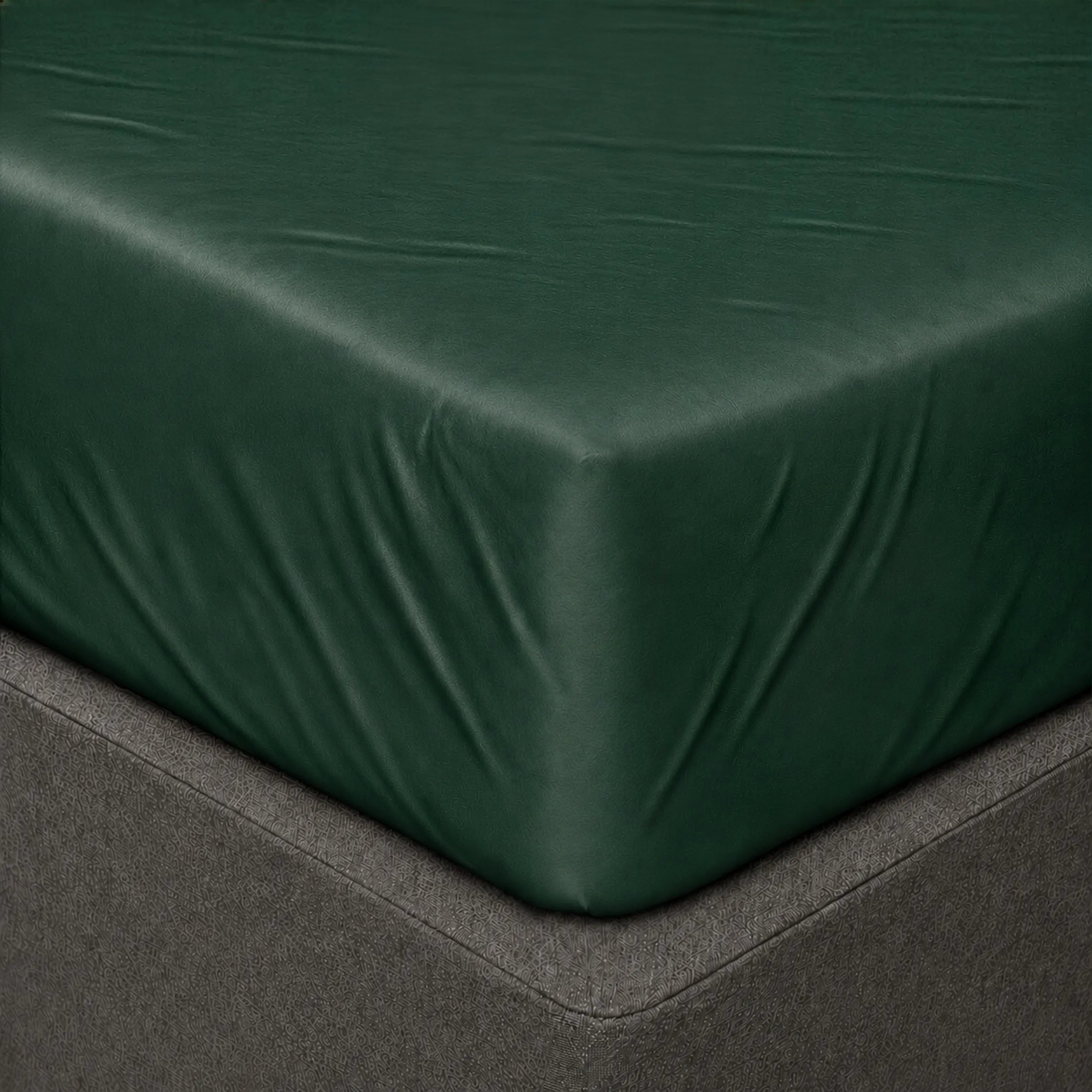 Arinta Organic Cotton Fitted Sheet - Forest Green
