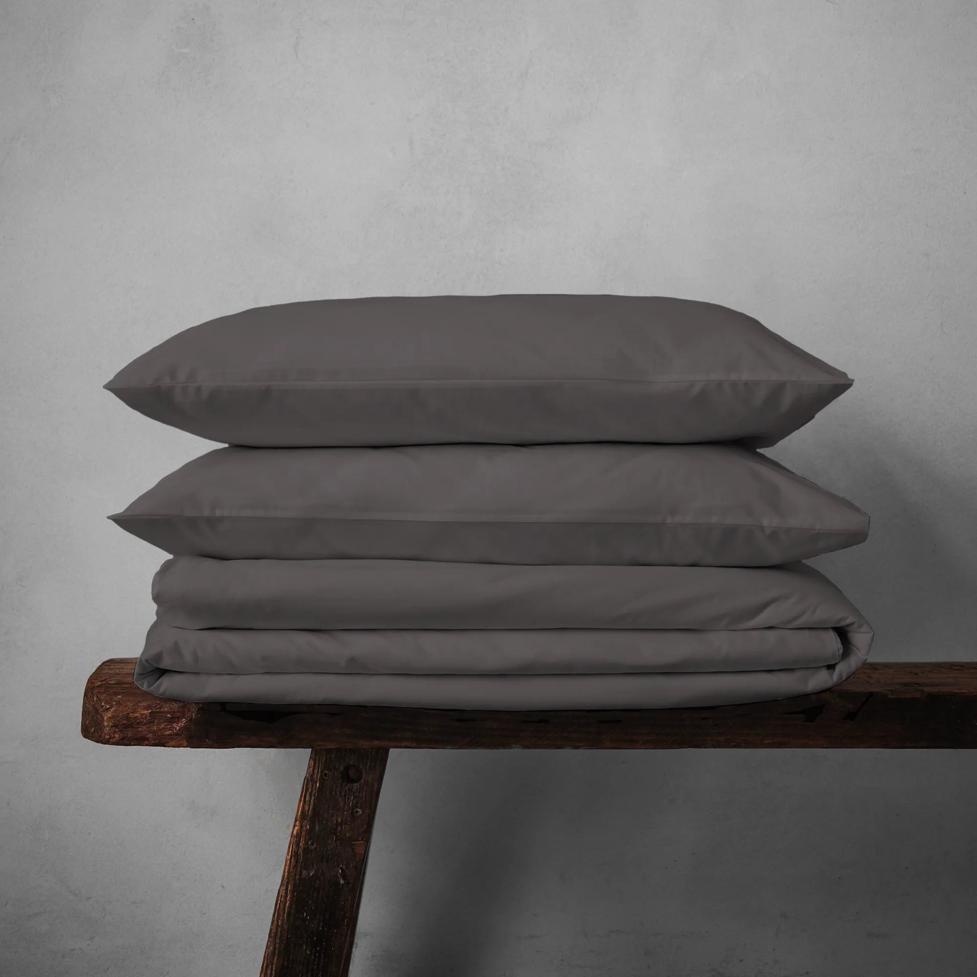 Mariana Linen Blend Duvet Set - Charcoal