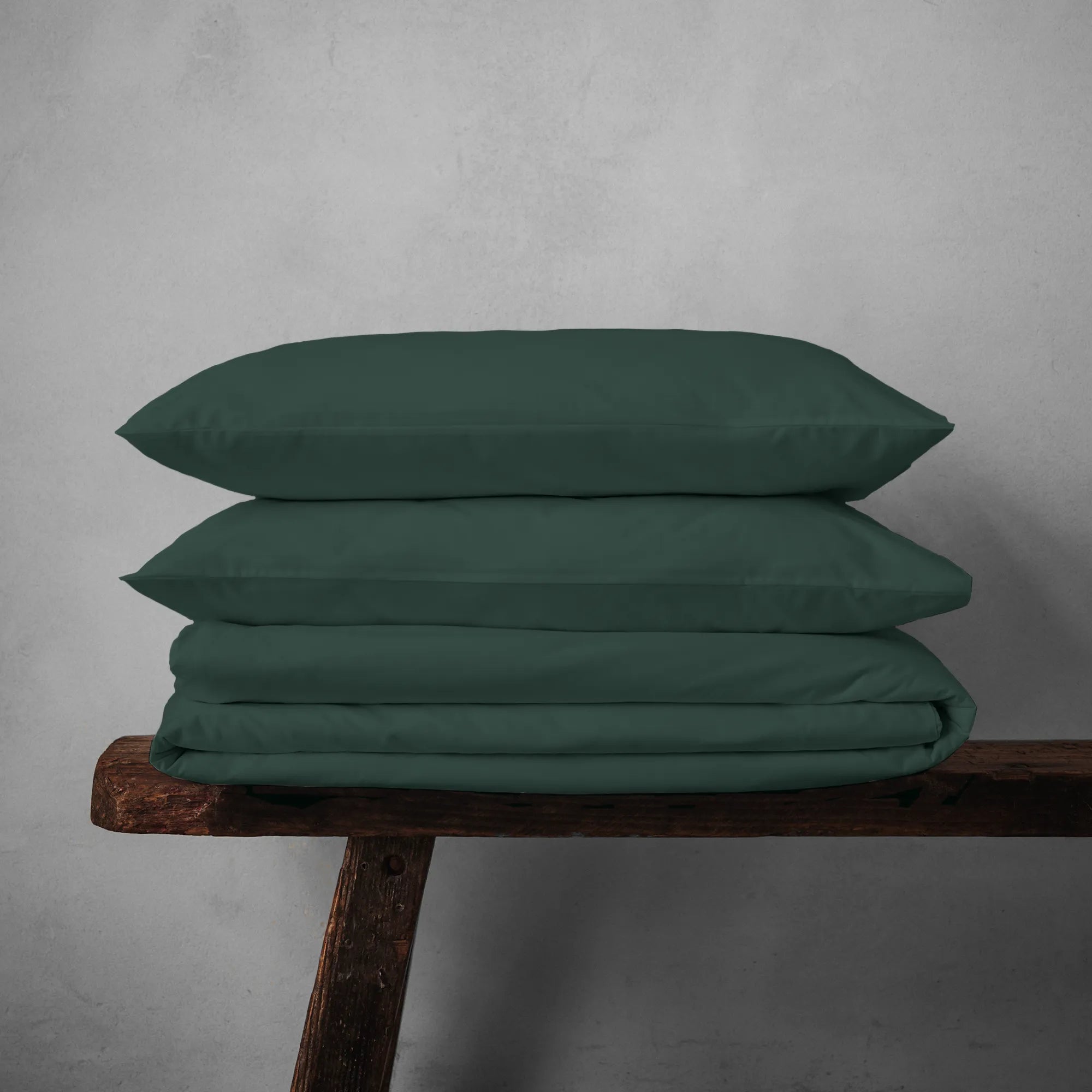 Arinta Organic Cotton Duvet Set - Forest Green