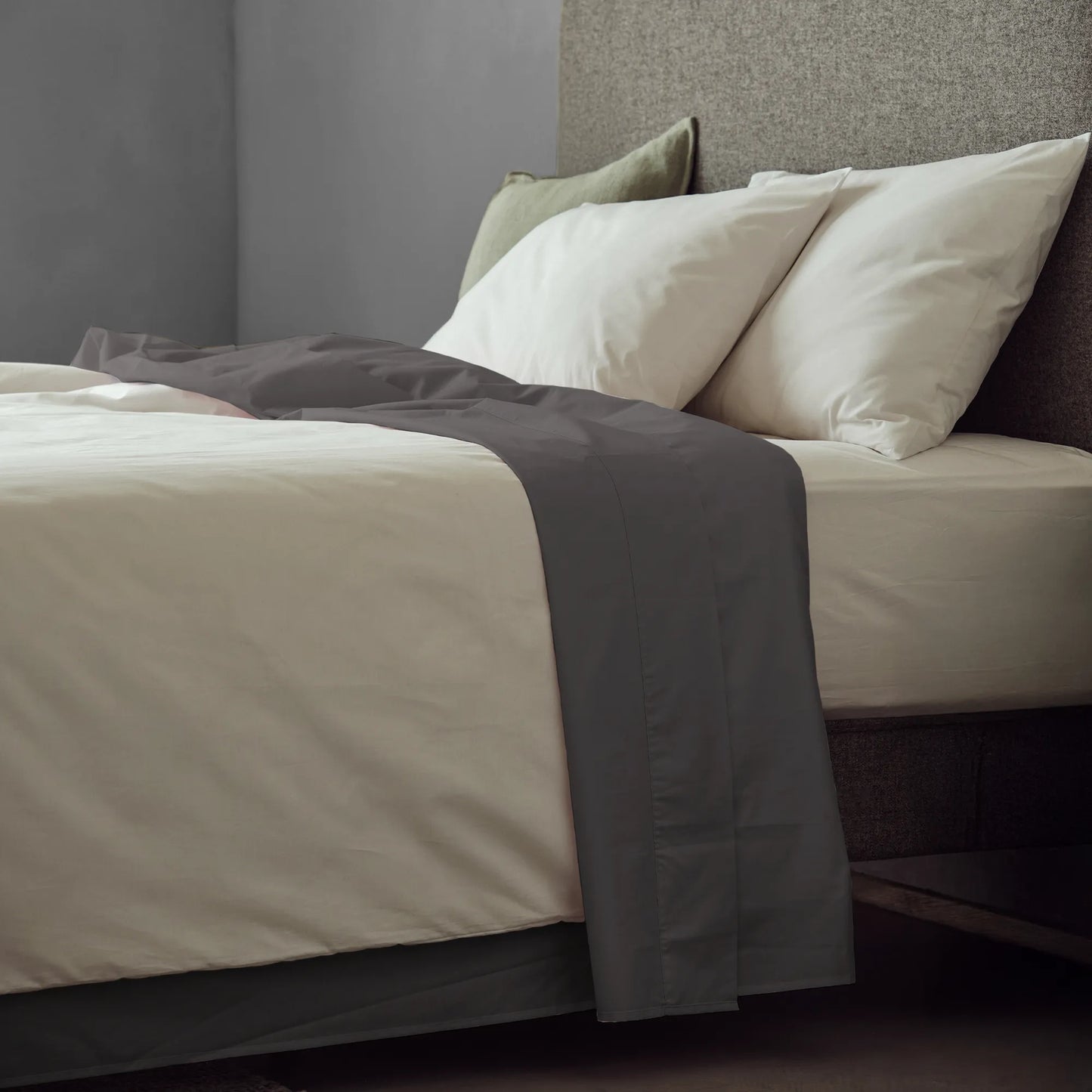 Arinta Organic Cotton Flat Sheet - Charcoal