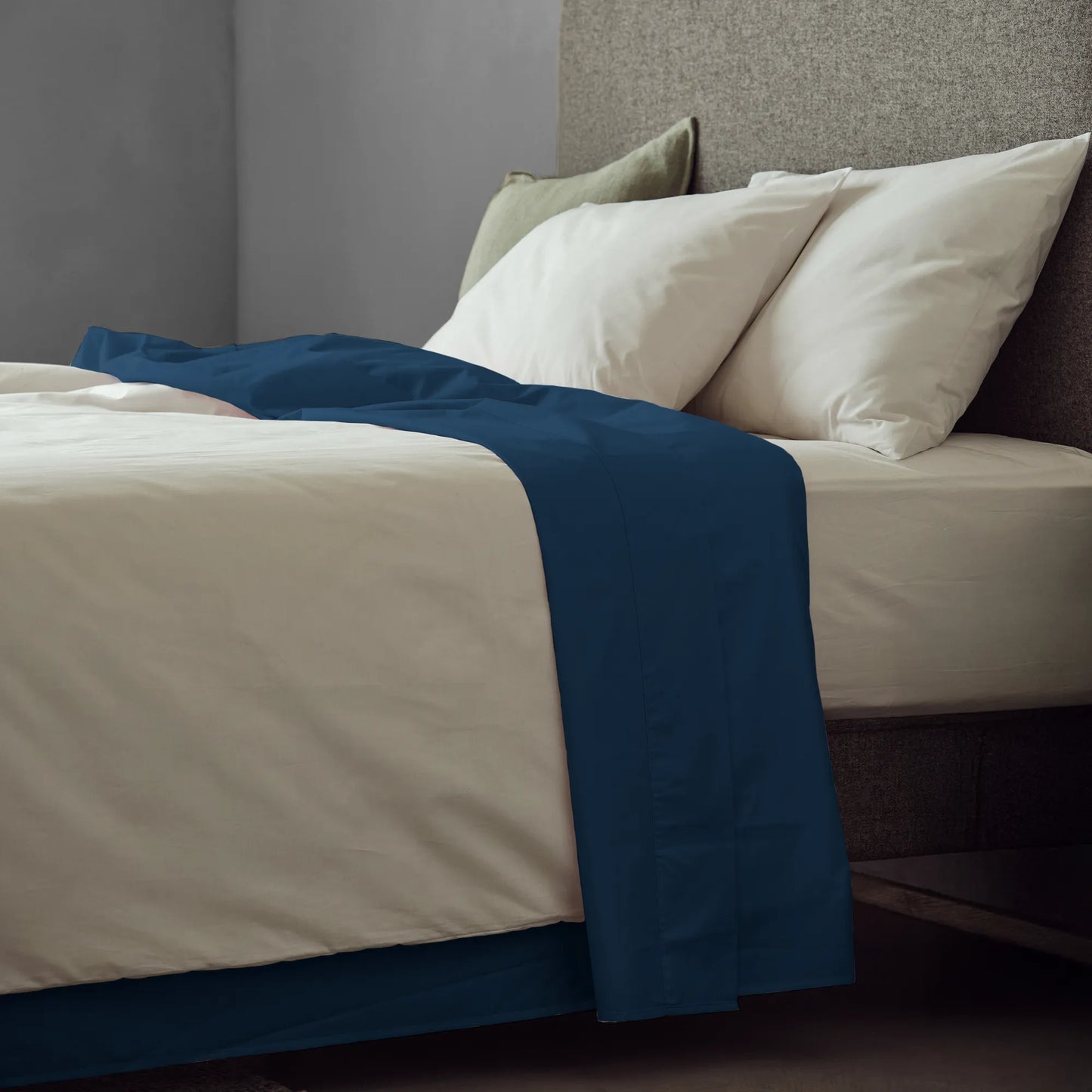 Arinta Organic Cotton Flat Sheet - Midnight Blue