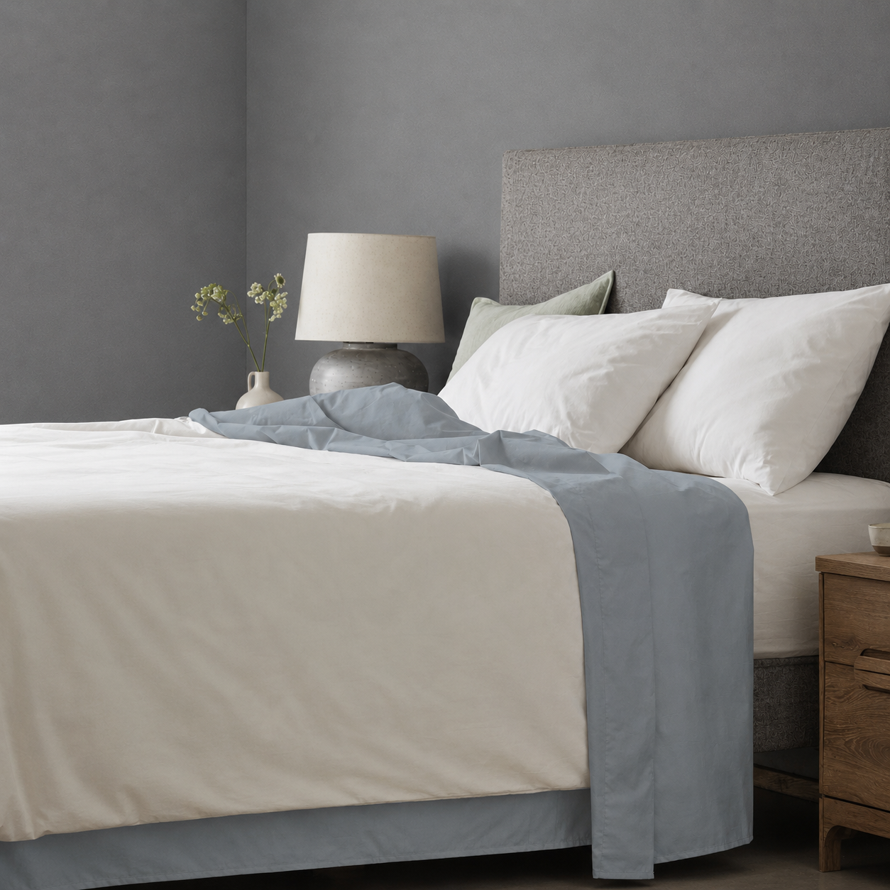 Arinta Organic Cotton Flat Sheet - Earl Grey