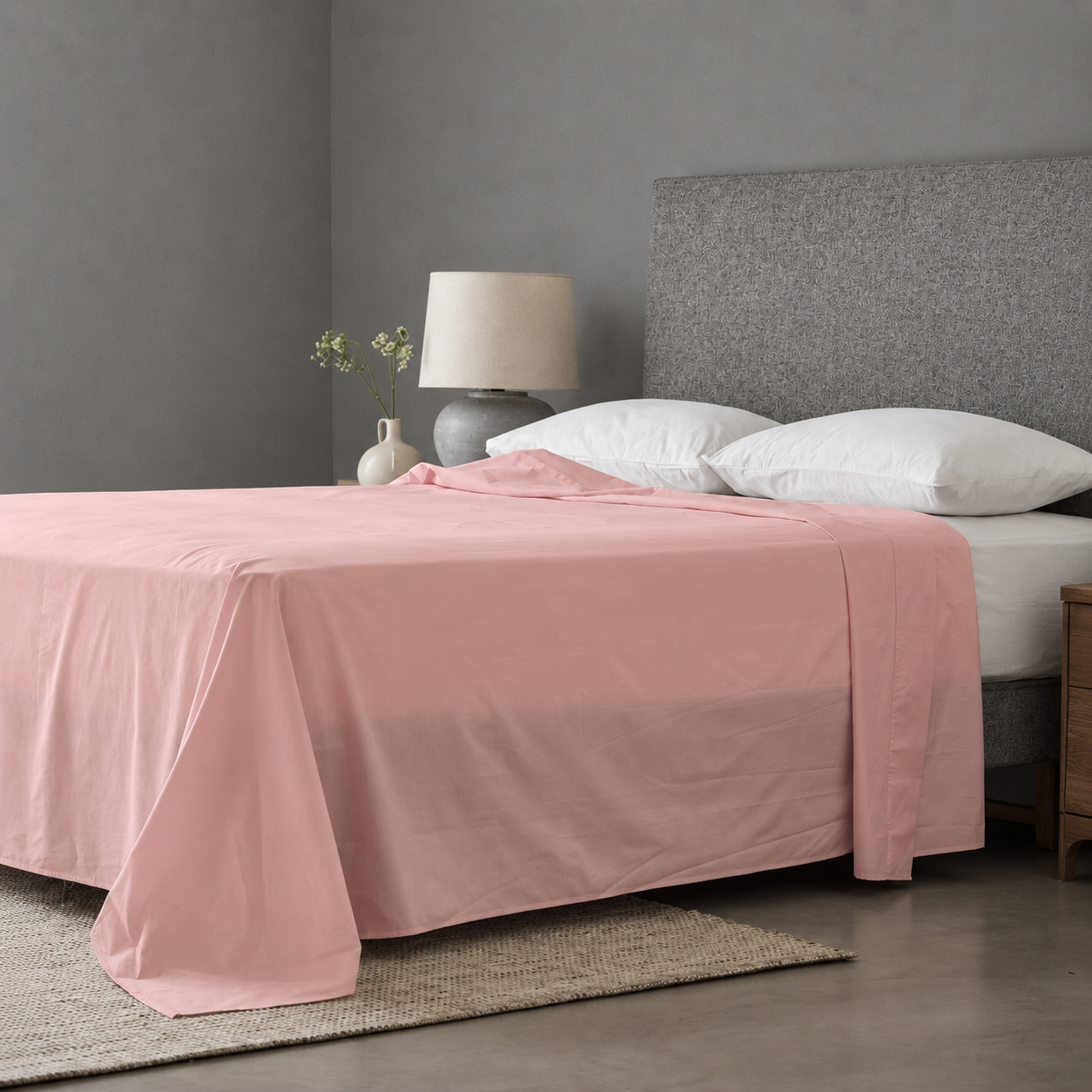 Arinta Organic Cotton Flat Sheet - Marshmallow
