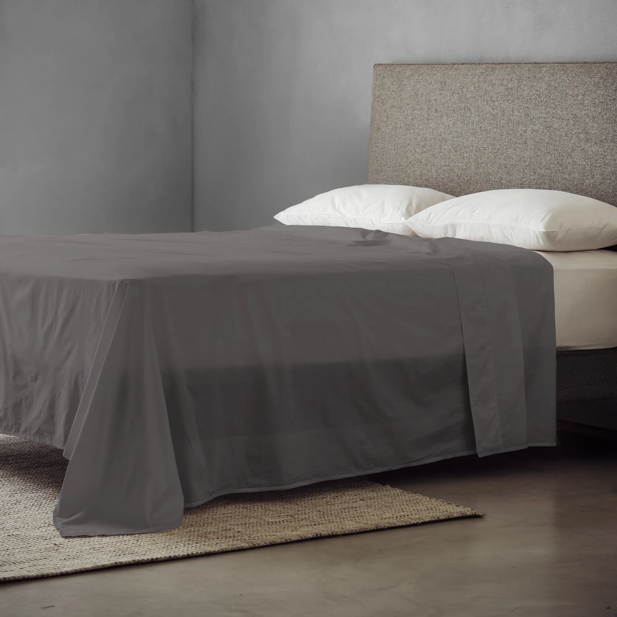 Arinta Organic Cotton Sheet Set - Charcoal