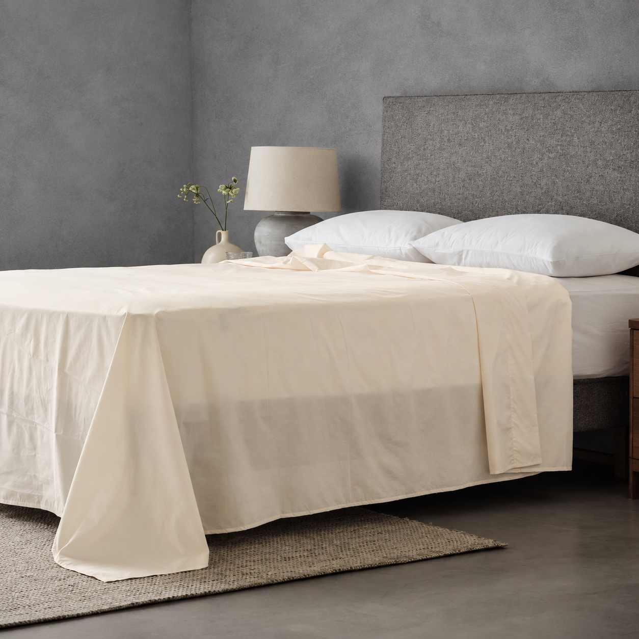 Arinta Organic Cotton Flat Sheet - Vanilla