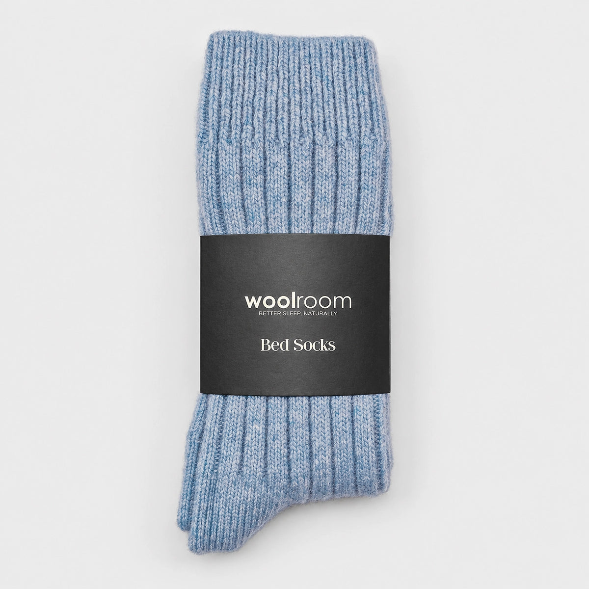 Merino Wool Bed Socks - Sky Blue-Size- US  8-12/ 9.5-13.5