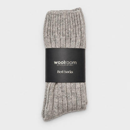 Merino Wool Bed Socks - Grey -Size US  6.5-9.5/5-8