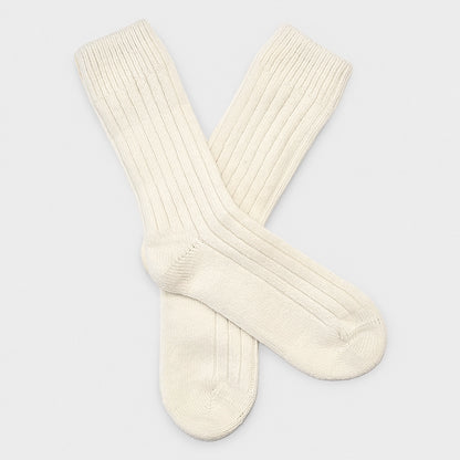Merino Wool Bed Socks - Ivory-Size US  6.5-9.5/5-8