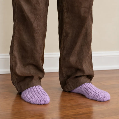 Merino Wool Bed Socks - Lavender- Size US  6.5-9.5/5-8