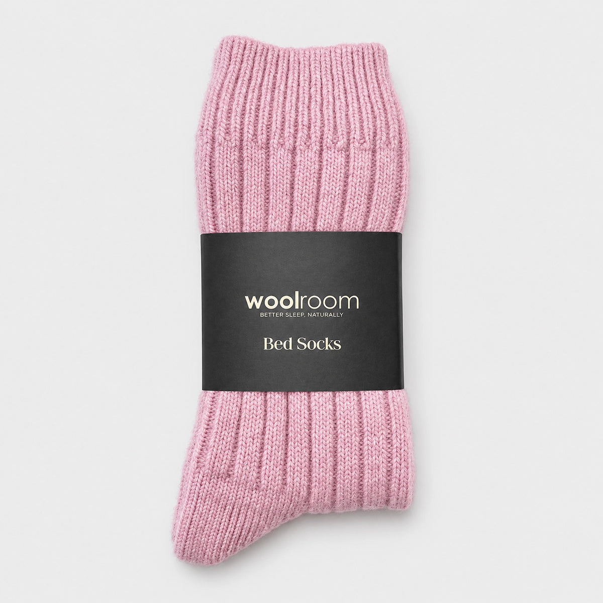 Merino Wool Bed Socks - Pink-Size- US  8-12/ 9.5-13.5