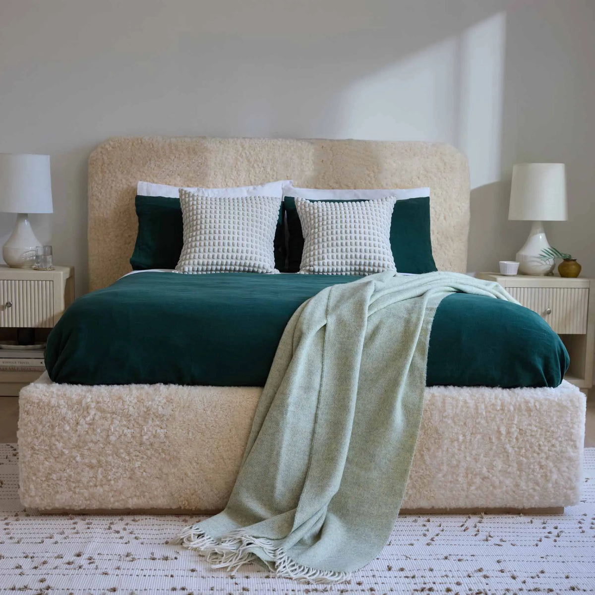 Charlotte Upholstered Bed Frame - High Headboard