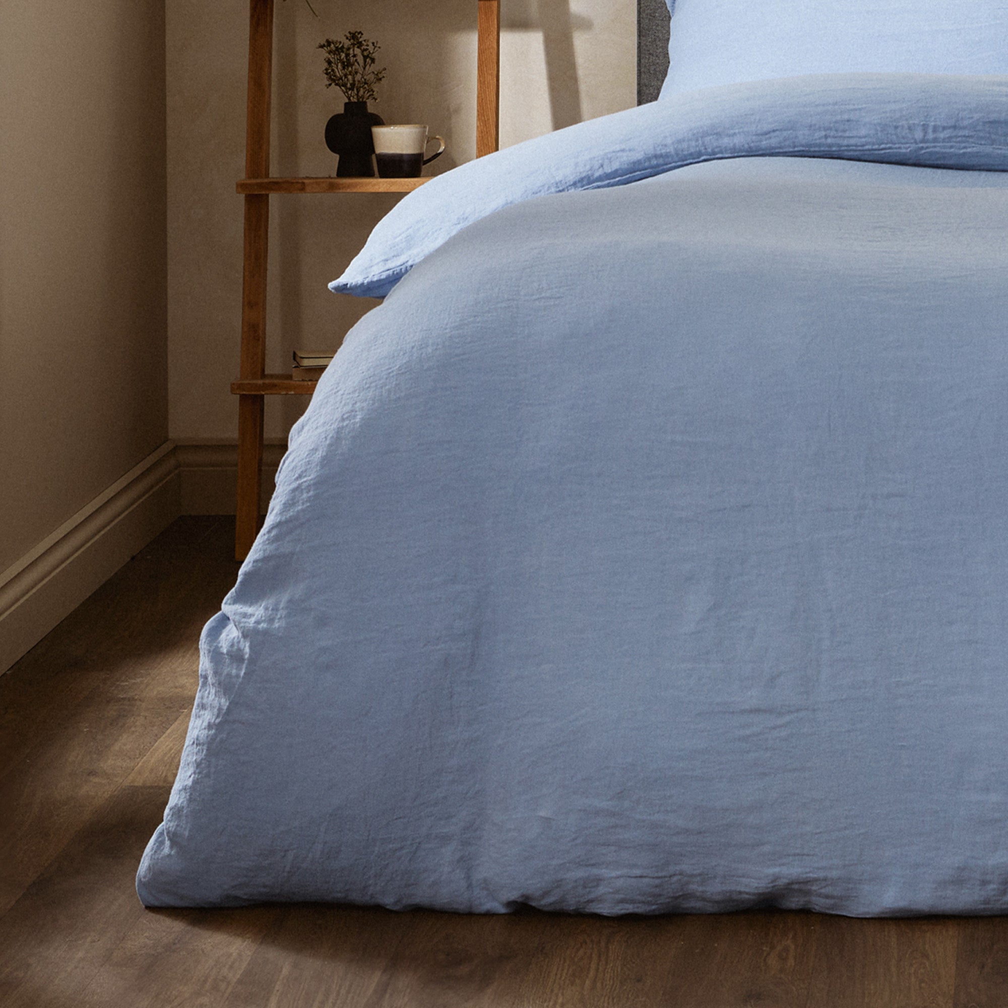 Mariana Linen Blend Duvet Set - Cornflower