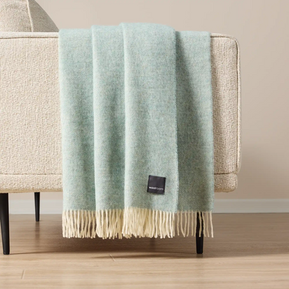 Herringbone Wool Throw - Wide Width