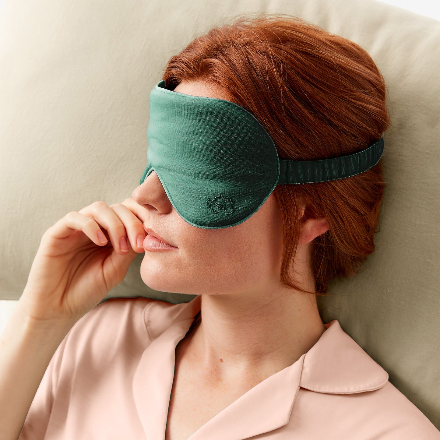 Merino Eye Mask - Emerald Green