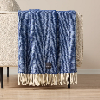 Greta Herringbone Wool Blanket
