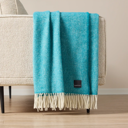 Greta Herringbone Wool Blanket