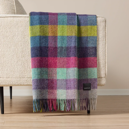Moorland Wool Throw - Harlequin